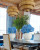 Antibes Natural Rattan Small Three Tiered Chandelier dining room