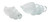 Ariel White Glass Shells - Set of Two