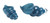 Ariel Sea Blue Glass Shells - Set of Two
