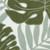 Soft Embroidered Tropical Leaves Green Pillow close up