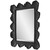 Black Faux Sea Coral Framed Coastal Mirror angle view