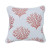 Embroidered Salmon-Pink Coral Pillow