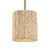 Lux Natural Abaca and Satin Brass Pendant Lighting close up shade part