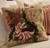 Traditional Coastal Shells Holiday Hooked Pillow on sofa Traditional Coastal Shells Holiday Hooked Pillow on sofa