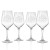 Compass Star Etched Wine Glasses - Set of Four