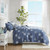 Navy Seaside Shells 4-Piece Quilted Bedding Set view 2