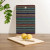 Navy Marker Stripes Rectangle Bamboo Prep Board view 1