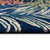 La Palma Navy Blue Wool Tufted Area Rug edge