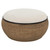 Island Seagrass Ottoman and Coffee Table