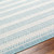 Hermosa Beachy Blue Stripes Area Rug edge