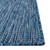 Textured Navy Striped Carmel Rug close up 2