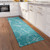 On the Cape Aqua Indoor-Outdoor Washable Rug kitchen