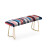 Cape May Modern Stripe Coastal Bench gold legs