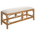 Laguna Long White Rattan Bench 