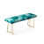 Summer Sea Water Bench gold legs angle