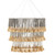 St. Barts Sandy Taupe Beaded 3-Tier Chandelier