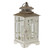 White Cottage Lantern - Small with a candle