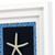 Medium Starfish II White Shadowbox Art close up