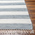 Sailor Striped Denim Blue Area Rug corner
