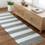 Sailor Striped Denim Blue Area Rug runner room size