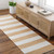Sailor Striped Sand and White Area Rug runner view