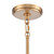 Rialto Brushed Gold Wicker Shade Single Pendant ceiling cap