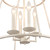 Miramar Antiqued White Cottage 4-Light Chandelier close up