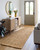 Woven Natural Calla Tan Jute Area Rug hallway image