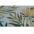 Green and Grey Tropical Border Luxury Wool Rug edge