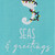 Seas and Greeting Seahorse Set of Two Pom-Pom Dishtowels close up