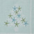 Seas and Greetings Embroidered Starfish Holiday Place Mats close up