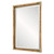 Somerset Gold and Hand-Wrapped Rattan Rectangle Mirror  angle view