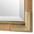 Somerset Gold and Hand-Wrapped Rattan Rectangle Mirror close up details