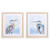 Morning Herons Set of Two White Framed Art