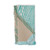 Soft Turquoise Palm Fronds Double Woven Fringed Throw folded