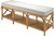 Makena Natural Rattan and Cushioned Bench angle view