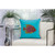 Caribbean Sea Turquoise Beaded Fish Decorative Pillow on chair