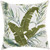 Palm Leaves Green Embroidered Throw Pillow