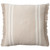 Seal Beach Dunes Linen Striped Beige Throw Pillow back of pillow