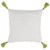 Beach Bliss Lime Stripe with Tassels Throw Pillow
