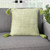 Beach Bliss Lime Stripe with Tassels Throw Pillow on sofa