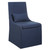 Coley Denim Blue Armless Slip Covered Chair 