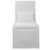 Coley Sailor White Linen Armless Slip Covered Chair front view