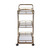 Stacey Gold and Mirror Serving Cart side view