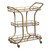 Stacey Gold and Mirror Serving Cart angle view