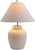 Biarritz White Textured Table Lamp light on