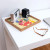 Crab and Wine Kitchen Art Bamboo Square Serving Tray example