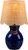 Quincy Haven Navy Blue Accent Lamp light on