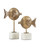 Cici Brass Fish Chic Sculpture Set angle view