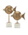 Cici Brass Fish Chic Sculpture Set